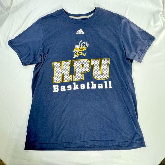 Adidas Blue HPU Howard Payne University Basketball Short Sleeve Tee - Picture 1 of 4